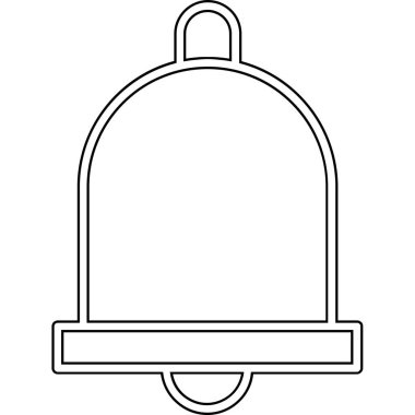 Zil simgesini. Çan vektör simgesi web için anahat çizimi
