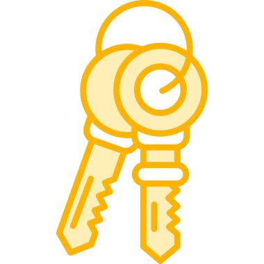 anahtar simgesi. Web için anahtar vektör simgelerinin özet çizimi