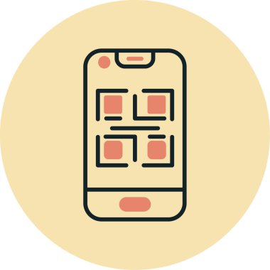 - Telefon. Web simgesi basit illüstrasyon