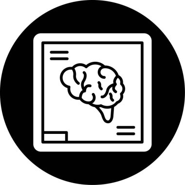 Beyin vektörü simgesi modern basit vektör illüstrasyonu