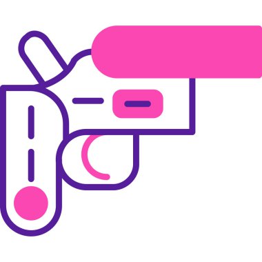 Bir Tabanca simgesinin vektör illüstrasyonu