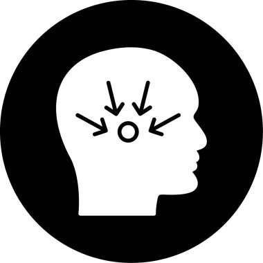 Beyin. Web simgesi basit illüstrasyon