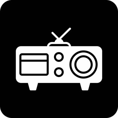 Televizyon. Web simgesi basit illüstrasyon