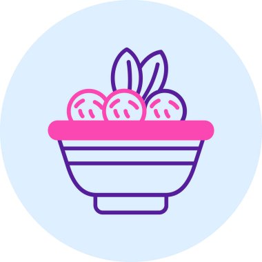 Bir sepet simgesinin vektör illüstrasyonu