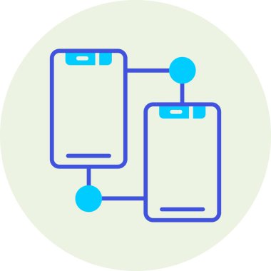 Mobil simgenin vektör illüstrasyonu