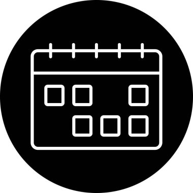 Takvim. Web simgesi basit illüstrasyon