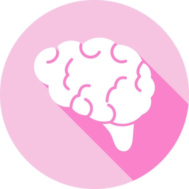 Beyin. Web simgesi basit illüstrasyon