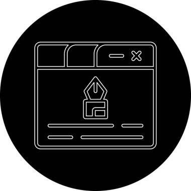 Eşsiz ateş simgesi vektör kabartması