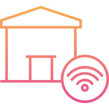 Smart House modern simgesinin vektör çizimi