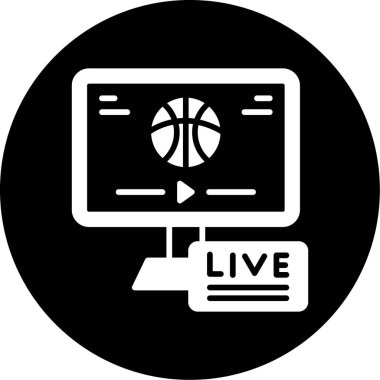 Çevrimiçi canlı simge. vektör illüstrasyonu