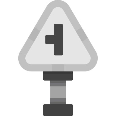 Beyaz arka planda trafik işareti var. vektör illüstrasyonu.