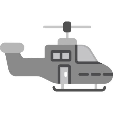 Helikopter. Web simgesi basit illüstrasyon