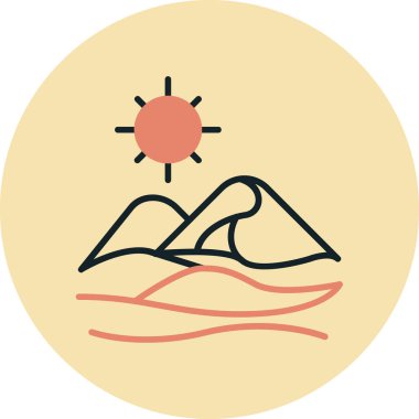 Güneş Simgesi Vektör illüstrasyonu