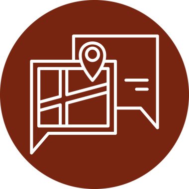 harita simgesi vektör illüstrasyonu