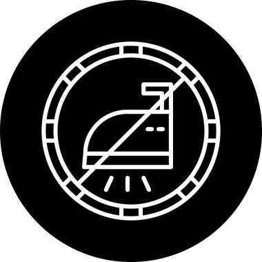 Dumanlı ikon vektör illüstrasyonu yok