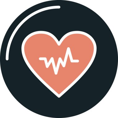 Kalp ikonu vektör illüstrasyonu