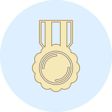 Madalya ikon vektör illüstrasyonu