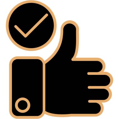 Tamam el simgesi, vektör illüstrasyonu