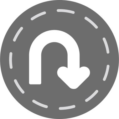 Katı biçimli ok yönü yön simgesi