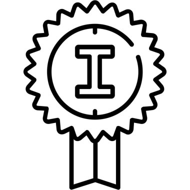 Rozet simge vektör çizim