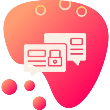 Sohbet simgesinin vektör illüstrasyonu