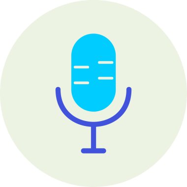 Mikrofon. Web simgesi basit illüstrasyon