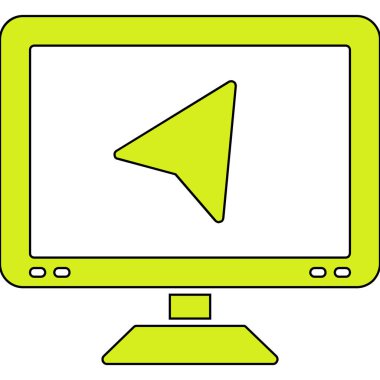 ok sembolü vektör illüstrasyon tasarımlı bilgisayar ekranı