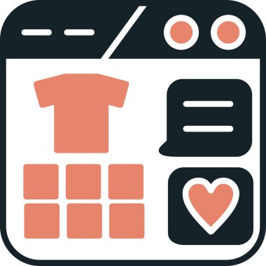 Alışveriş. Web simgesi basit illüstrasyon