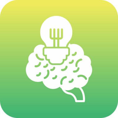 beyin ikonu vektör illüstrasyonu