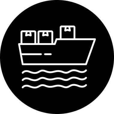 Bir gemi simgesinin vektör çizimi