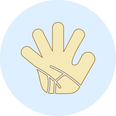 Bir el simgesinin vektör illüstrasyonu