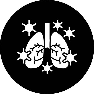 akciğer simgesi vektör illüstrasyonu