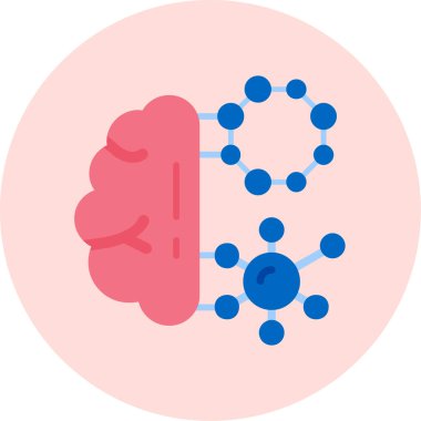 Beyin. Web simgesi basit illüstrasyon