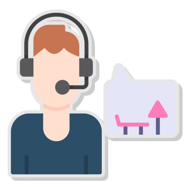 Merkez Operatörü 'nü ara. Basit illüstrasyon