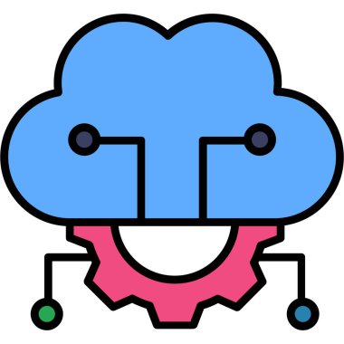 Bulut. Web simgesi basit tasarım