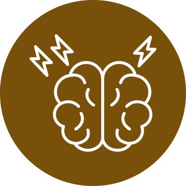 Bir beyin simgesinin vektör çizimi