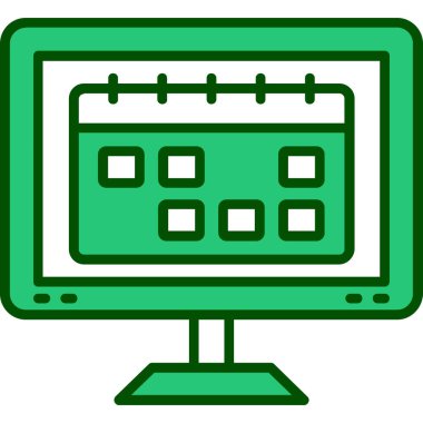 bilgisayar izleyici vektör simgesi modern basit vektör illüstrasyonu