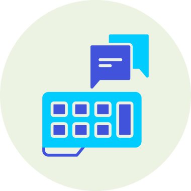 Sohbet simgesi vektör illüstrasyonu