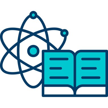 Bilim ve teknoloji renkli vektör simgesi.