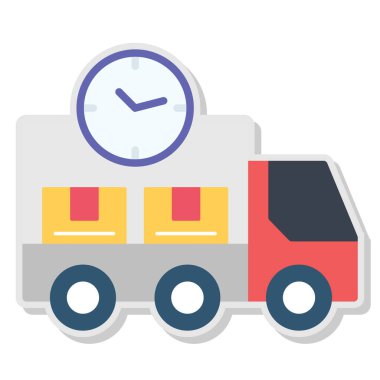 Teslimat. Web simgesi basit illüstrasyon