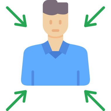 Adamım. Web simgesi basit illüstrasyon