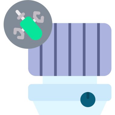 Boya için bir fırçanın vektör çizimi