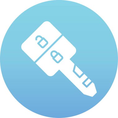 Mavi tuş simgesinin vektör illüstrasyonu