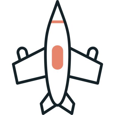 Uçak simgesinin vektör illüstrasyonu