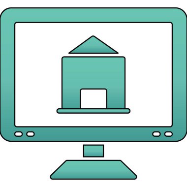 ev vektör simgesi modern illüstrasyon grafik tasarımı