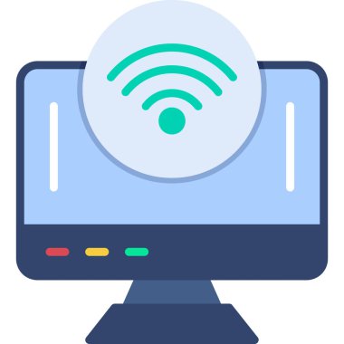 Kablosuz. Web simgesi basit illüstrasyon