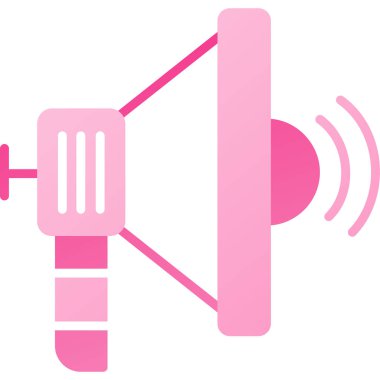 Konuşmacı. Web simgesi basit illüstrasyon