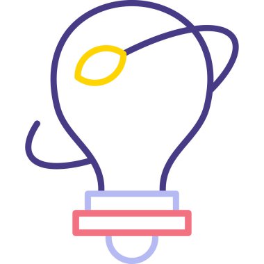 Ampul. Web simgesi basit illüstrasyon