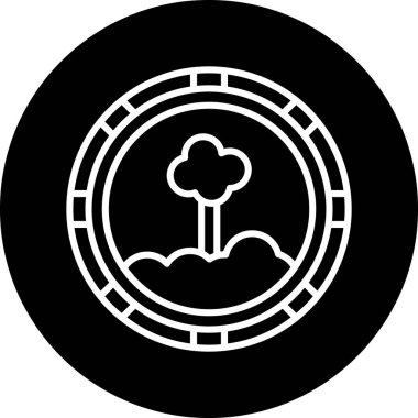 Orman ikonu vektör illüstrasyonu