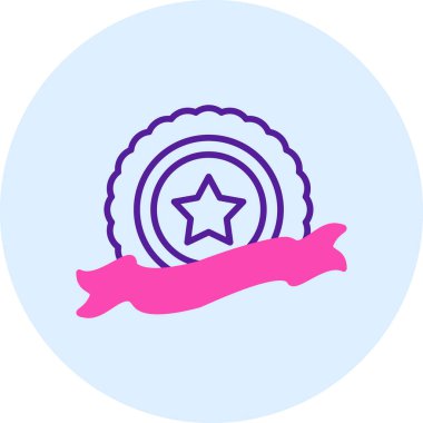 Madalya web simgesi vektör illüstrasyonu